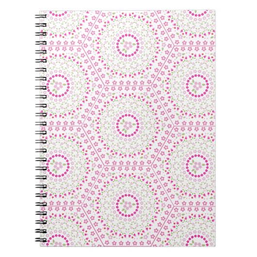 Cute roze Eenvoudig Geometric Whimsical Patroon Notitieboek (Voorkant)