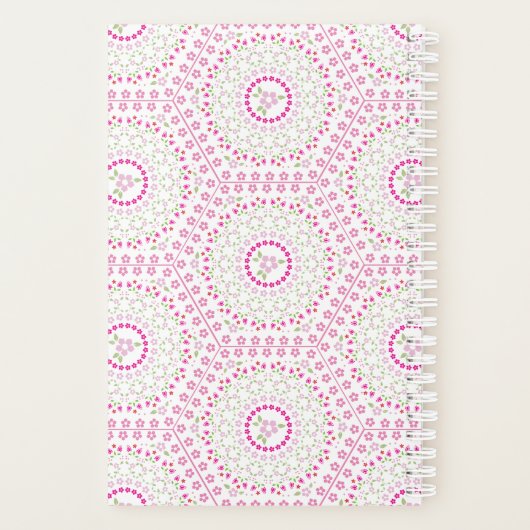 Cute roze Eenvoudig Geometric Whimsical Patroon Planner (Achterkant)