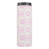 Cute roze Eenvoudig Geometric Whimsical Patroon Thermosbeker (Achterkant)