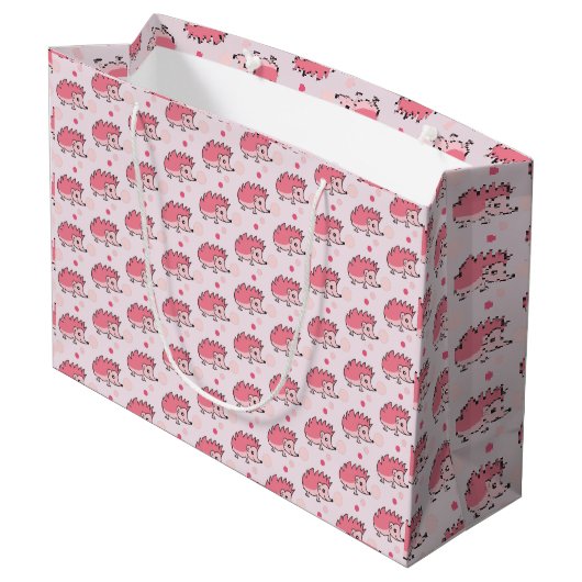 Cute roze egel cadeautas (Achterkant Gekanteld)