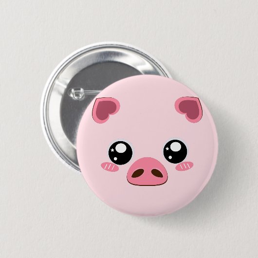 Cute roze embleem ronde button 5,7 cm (Voorkant /achterkant)