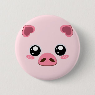 Cute roze embleem ronde button 5,7 cm