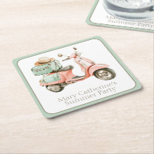 Cute Roze en Aqua Kustscooter