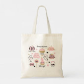 Cute roze en Black Halloween Elements Tote Bag (Achterkant)