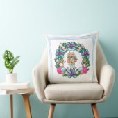 Cute roze en Blue Kerstmis Nutcracker Wreater Kussen (Stoel)