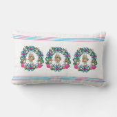 Cute roze en Blue Kerstmis Nutcracker Wreater Kussen (Achterkant)