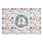 Cute roze en Blue Kerstmis Nutcracker Wreater Kussensloop (Voorkant-Rechts)