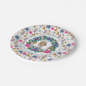 Cute roze en Blue Kerstmis Nutcracker Wreater Papieren Bordje (Gekanteld)