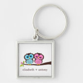 Cute Roze en Blue Ownership Sleutelhanger (Voorkant)