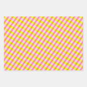 Cute Roze en Geel Spatten Patroon Inpakpapier Vel (Voorkant)