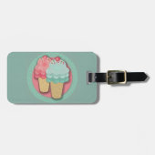 Cute roze en Green Ice Cone Bagagelabel (Voorkant horizontaal)