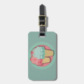 Cute roze en Green Ice Cone Bagagelabel (Voorkant verticaal)