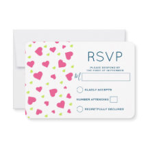 Cute Roze en Groene Hartjes Patroon