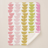 Cute roze en Limoen Geometric Shaptern Sherpa Deken (Voorkant)