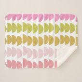 Cute roze en Limoen Geometric Shaptern Sherpa Deken (Voorkant (horizontaal))