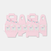 Cute roze en mint lamapatroon bedankdoosjes (Uitgevouwen)