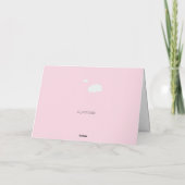 Cute roze en mint lamapatroon kaart (Achterkant)