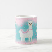 Cute roze en mint lamapatroon koffiemok (Center)