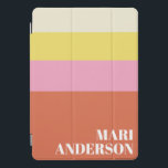 Cute roze en Oranje stripes Moderne iPad Pro Cover<br><div class="desc">Cute roze en Oranje stripes Moderne persoonlijke iPad-cover</div>