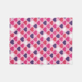 Cute roze en Paarse harten Romantisch patroon Fleece Deken (Voorkant (Horizontaal))