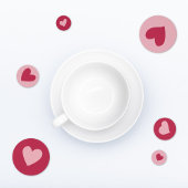 Cute roze en Red Heart Doodles Confetti