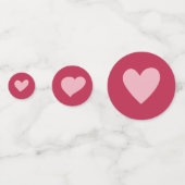Cute Roze en Rode Hart Doodles Confetti (Voorkanten)