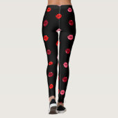Cute roze en Rode Lips Vrouwen Leggings (Achterkant)