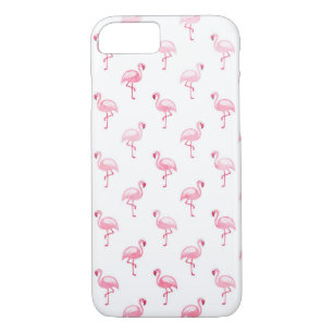 Cute Roze en White Flamingo patroon iPhone 8/7 Hoesje
