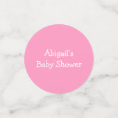 Cute roze en White Lamb Baby shower Confetti (Kleine voorkant)