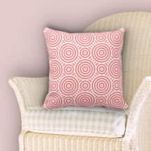 Cute roze en White Nested Circles Pattern