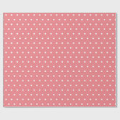 Cute roze en White Polka Dot Pattern Cadeaupapier (Vlak)