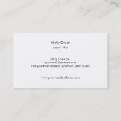 Cute roze en White Striped Pastry Chef Catering Visitekaartje (Achterkant)