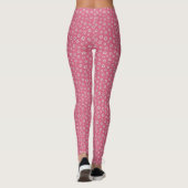 Cute "Roze en Witte Kleine Druk" Yoga-Leggings Leggings (Achterkant)