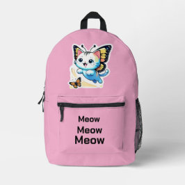 Cute roze en zwarte kat rugzak