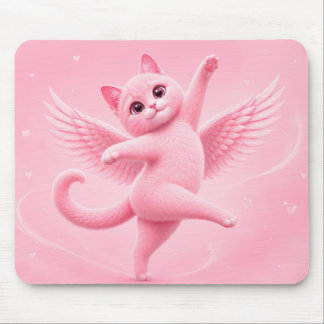 Cute Roze Engel Kat Muismat