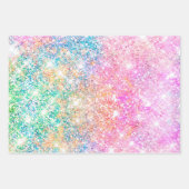 Cute roze faux glitter gnome kerst inpakpapier vel (Voorkant 2)