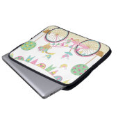 Cute roze fiets laptop sleeve (Voorkant onderkant)