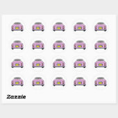 Cute roze figaro Auto Garage Scrapbook Ronde Sticker (Vel)