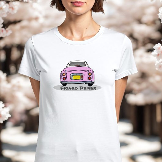 Cute roze figaro bestuurdersnaam auto t-shirt