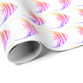 Cute roze Fish Pattern Cadeaupapier (Rol Hoek)