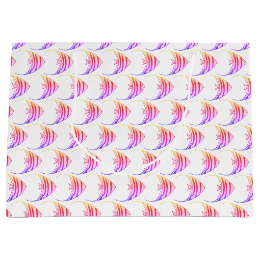 Cute roze Fish Pattern Groot Cadeauzakje (Voorkant)