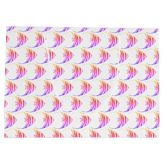 Cute roze Fish Pattern Groot Cadeauzakje (Achterkant)