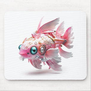 Cute roze Fish Robot Muismat