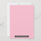 Cute Roze Flamingo Baby Shower Uitnodiging (Achterkant)