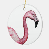 Cute roze flamingo Illustratie Keramisch Ornament (Links)