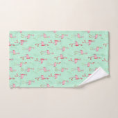Cute roze flamingo in Santa hat scarf en sokken Bad Handdoek (Handdoek)