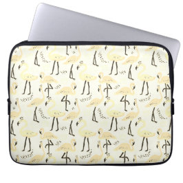 Cute roze flamingo laptophoes laptop sleeve