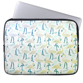 Cute roze flamingo laptophoes laptop sleeve