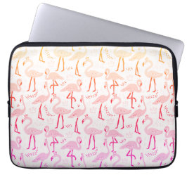 Cute roze flamingo laptophoes laptop sleeve