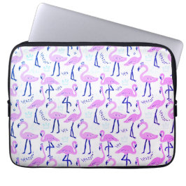 Cute roze flamingo laptophoes laptop sleeve